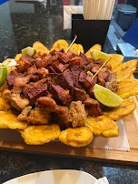 Tostones O Papa Frita Con Queso O Salami Fried Plantain or Fried with Cheese or Salami